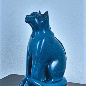 "Space Cat" by Lucius Upshaw - Bronze Sculpture